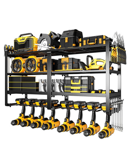 Organizador de Herramientas de Pared POKIPO 4 Capas Negro Organizador de Herramientas de Pared POKIPO 4 Capas Negro