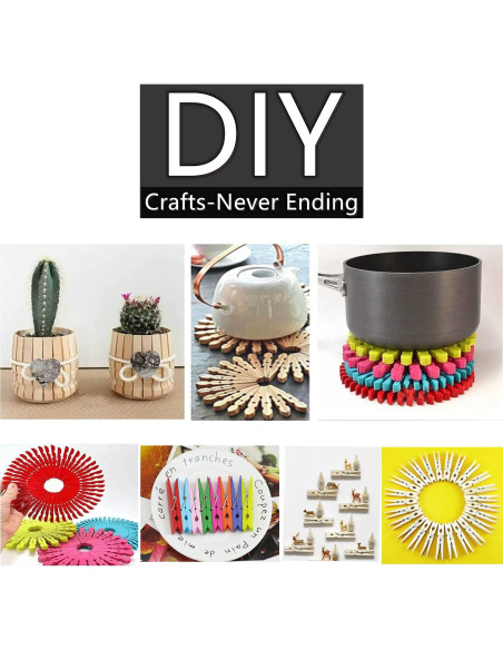 100 Pinzas de Ropa de Madera Tecbeauty 8.6 cm Alta Resistencia