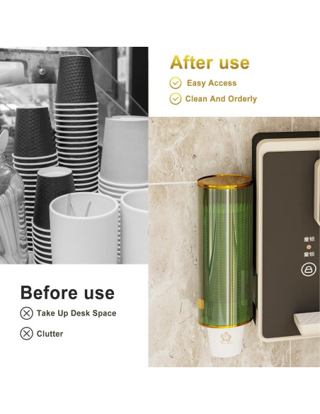 Dispensador de Tazas Talkson Verde para Tazas de 120-200ml