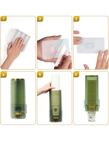 Dispensador de Tazas Talkson Verde para Tazas de 120-200ml