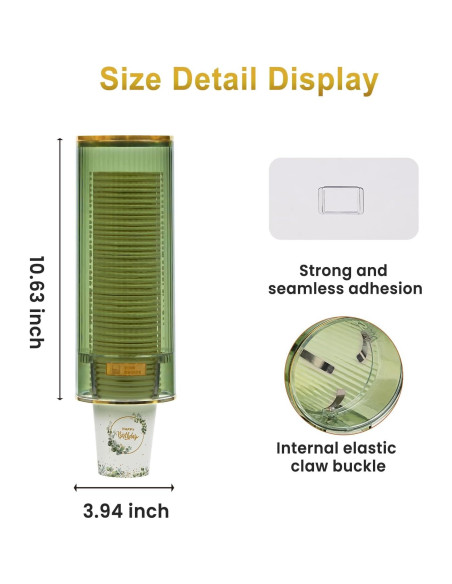 Dispensador de Tazas Talkson Verde para Tazas de 120-200ml