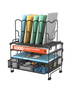 Organizador de Escritorio BOHDK 3 Niveles Metal Negro