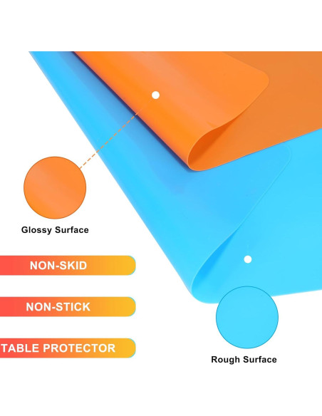 2 Tapetes de Silicona YUIOASE A3 Antiadherentes 39.9x29.5cm