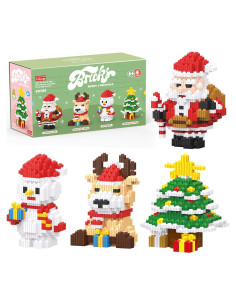 Juego de Bloques de Construcción Navideños 4 en 1 Hisgeru