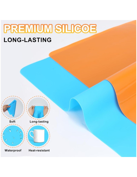 2 Tapetes de Silicona YUIOASE A3 Antiadherentes 39.9x29.5cm