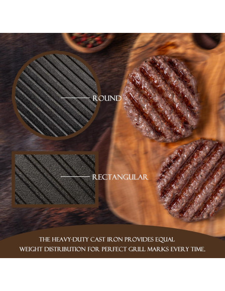 Prensa de Hamburguesa Hierro Fundido Outdo.MXT Redonda 18cm Prensa de Hamburguesa Hierro Fundido Outdo.MXT Redonda 18cm