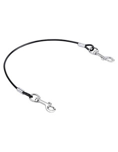 Correa de Seguridad para Perros Mogoko 40 CM Negra Doble Clip