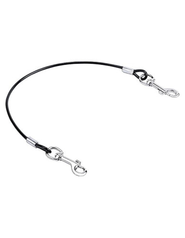 Correa de Seguridad para Perros Mogoko 40 CM Negra Doble Clip