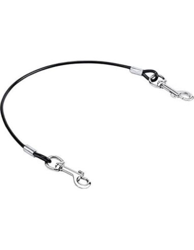 Correa de Seguridad para Perros Mogoko 40 CM Negra Doble Clip