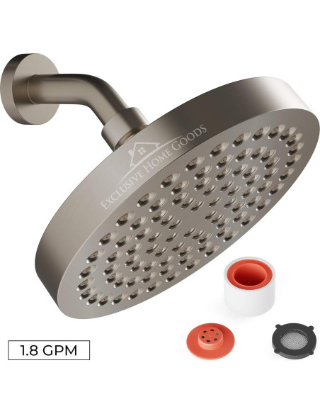 Cabezal de Ducha Heatsistence 6" Alta Presión Cromado ABS