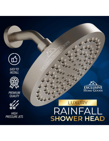 Cabezal de Ducha Heatsistence 6" Alta Presión Cromado ABS