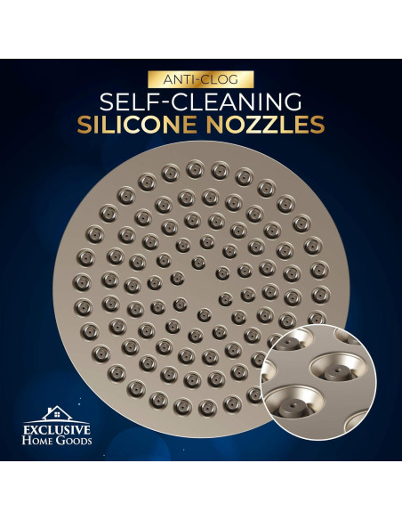 Cabezal de Ducha Heatsistence 6" Alta Presión Cromado ABS