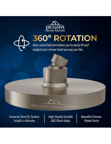 Cabezal de Ducha Heatsistence 6" Alta Presión Cromado ABS