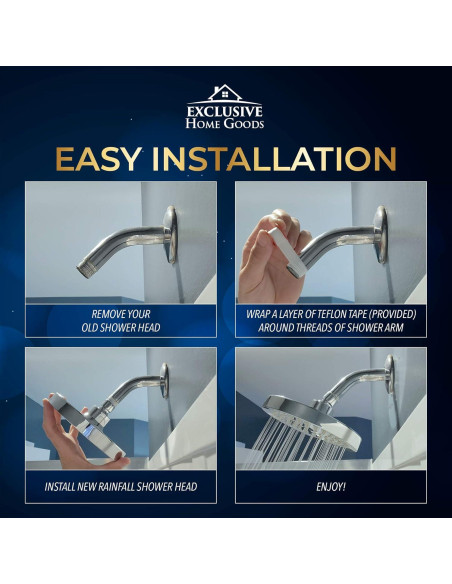 Cabezal de Ducha Heatsistence 6" Alta Presión Cromado ABS