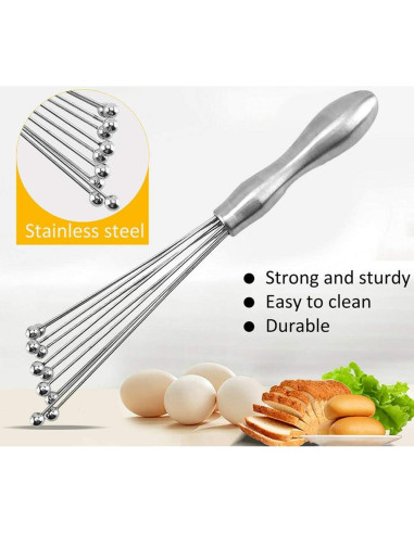 Batidor de huevos BENEKIY de acero inoxidable 25.4 cm