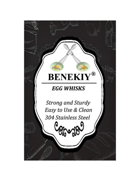 Batidor de huevos BENEKIY de acero inoxidable 25.4 cm