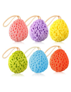 Paquete de 6 Esponjas de Baño Exfoliantes FoldTier 10x8cm