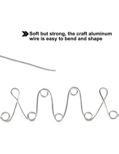 Alambre de Artesanía de Aluminio Tenn Well 3mm 15m Plata 2