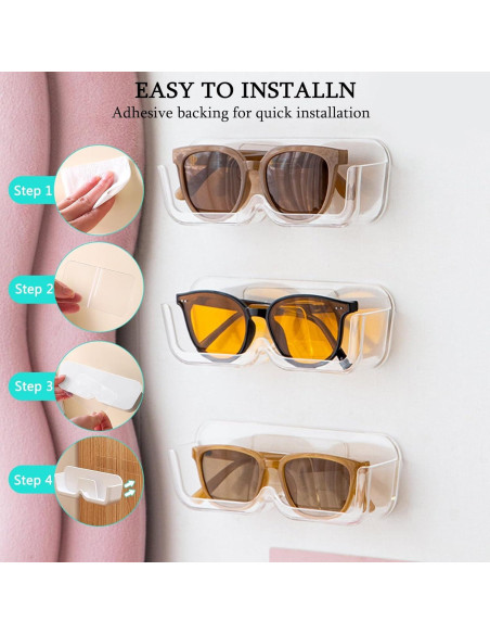 Organizador de Gafas de Sol MdakeGo 6 Compartimentos Transparente Organizador de Gafas de Sol MdakeGo 6 Compartimentos Transparente