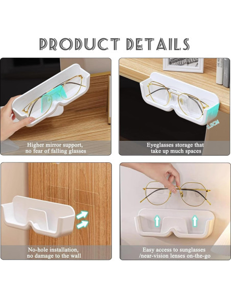Organizador de Gafas de Sol MdakeGo 6 Compartimentos Transparente Organizador de Gafas de Sol MdakeGo 6 Compartimentos Transparente