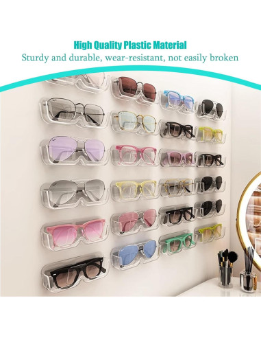 Organizador de Gafas de Sol MdakeGo 6 Compartimentos Transparente