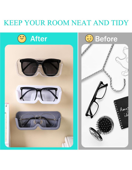 Organizador de Gafas de Sol MdakeGo 6 Compartimentos Transparente Organizador de Gafas de Sol MdakeGo 6 Compartimentos Transparente