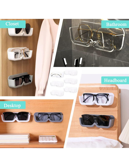 Organizador de Gafas de Sol MdakeGo 6 Compartimentos Transparente Organizador de Gafas de Sol MdakeGo 6 Compartimentos Transparente