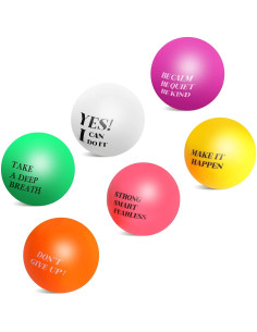 Kasyat 30 Pelotas Antiestrés Motivacionales de Espuma Coloridas 2