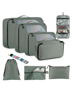 Set de 8 Cubos de Empaque Toncoke Verde Aguacate para Viaje