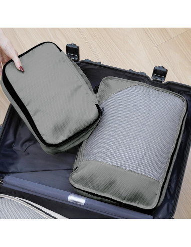 Set de 8 Cubos de Empaque Toncoke Verde Aguacate para Viaje