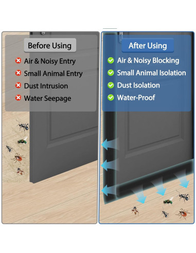 Burlete autoadhesivo de silicona negro 5 cm x 3.05 m para puertas