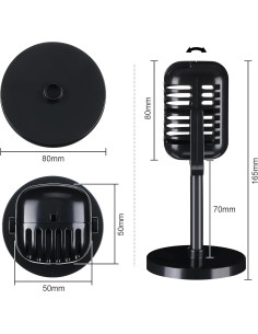 Zubebe 4 Piezas Micrófono Retro Falso Decoración Vintage 2