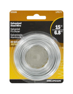 Alambre de Hobby Galvanizado Hillman 20 Gauge 53.34 m Plata 2