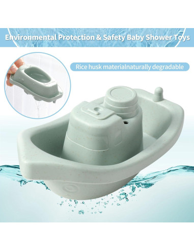 Juguetes de baño KODGEUSM 11 piezas barcos y cucharas