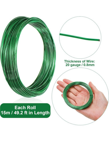 Alambre de Aluminio 25 Colores 20 Gauge 375m para Manualidades