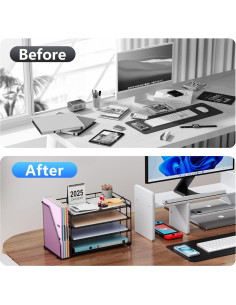 Organizador de Escritorio Metal Gianotter 4 Niveles Negro 2