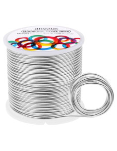 Alambre de Aluminio Anezus 12 Gauge 30.5m Plata para Manualidades