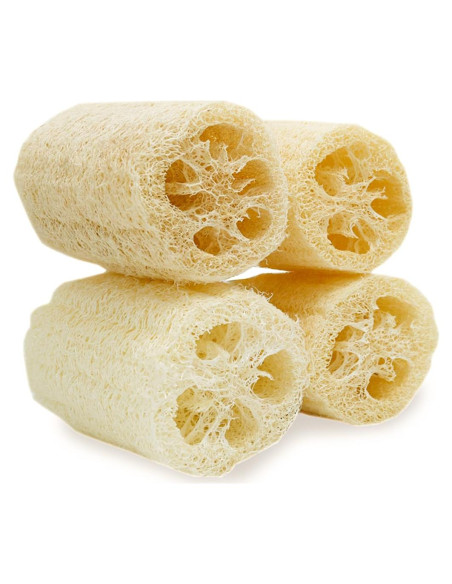 Esponja Exfoliante de Loofah Natural 10 cm - Paquete de 4 Esponja Exfoliante de Loofah Natural 10 cm - Paquete de 4