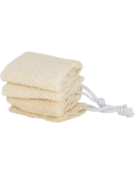 Esponja Exfoliante de Loofah Natural 10 cm - Paquete de 4 Esponja Exfoliante de Loofah Natural 10 cm - Paquete de 4