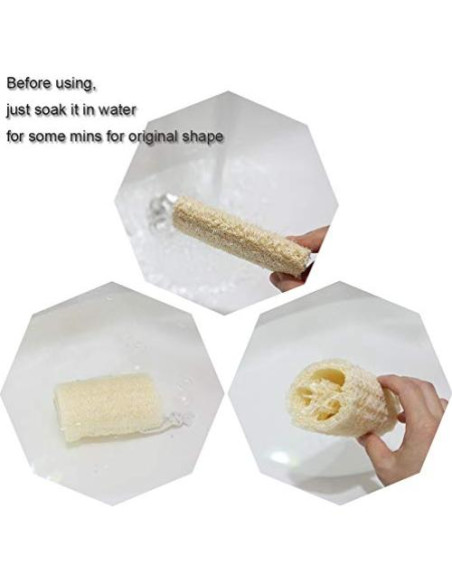 Esponja Exfoliante de Loofah Natural 10 cm - Paquete de 4 Esponja Exfoliante de Loofah Natural 10 cm - Paquete de 4