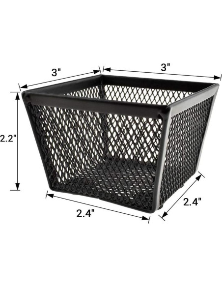 Soporte de Clips de Papel HAHIYO Negro 2 Piezas 7.6x7.6x5.6 cm