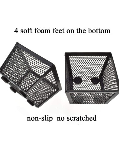 Soporte de Clips de Papel HAHIYO Negro 2 Piezas 7.6x7.6x5.6 cm