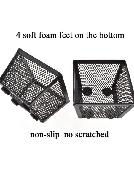 Soporte de Clips de Papel HAHIYO Negro 2 Piezas 7.6x7.6x5.6 cm