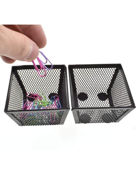 Soporte de Clips de Papel HAHIYO Negro 2 Piezas 7.6x7.6x5.6 cm