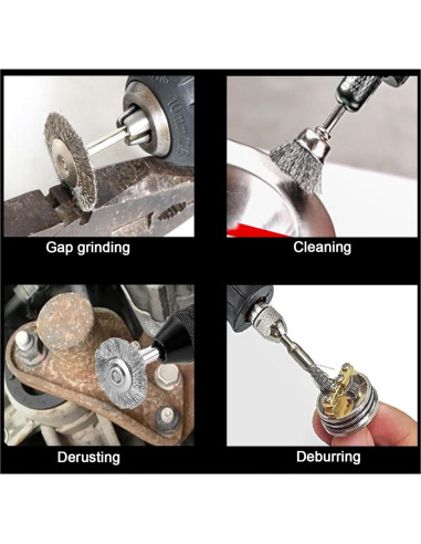 30 Piezas Cepillos de Copa de Acero Inoxidable Hiqalty