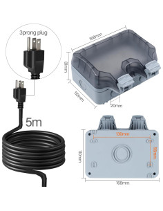 Caja de Salida de Energía Exterior Ungroupimo 5m IP66 2
