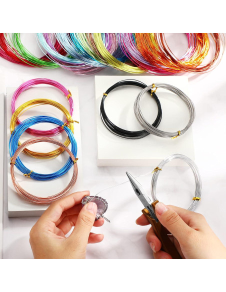 Alambre de Aluminio Ferraycle 25 Rollos 0.8 mm 125 m Colores