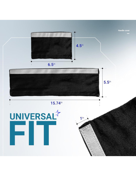 Cubiertas de Manijas de Refrigerador BlueStars, Juego de 6, Negro