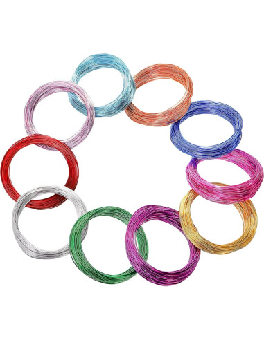 Alambre de Aluminio 25 Colores 20 Gauge 375m para Manualidades