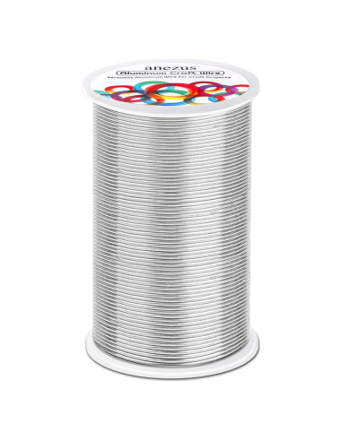 Alambre de Manualidades Anezus 165m 1mm Plata para Joyería